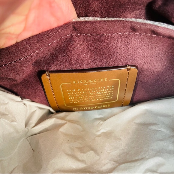 NWT Coach Platinum Sm Margot Carryall Debossed - Picture 8 of 10